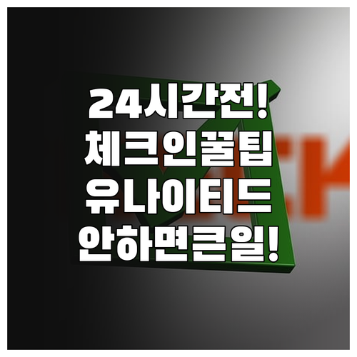유나이티드항공 출발 24시간 전 온라..