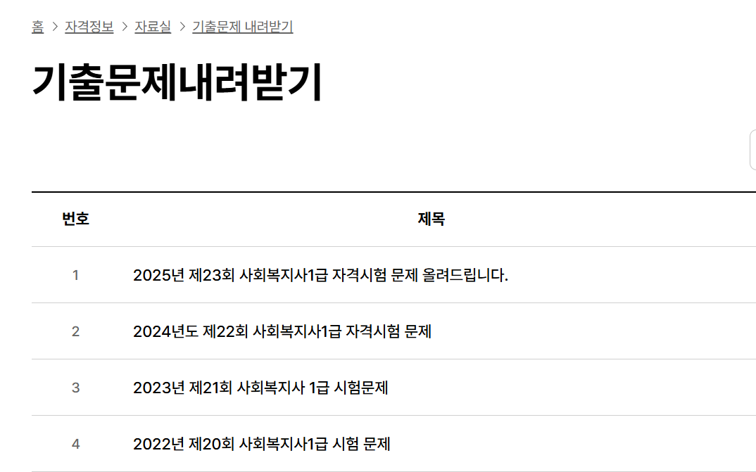 2025년 사회복지사 1급 최신 기출문제와 모의고사 전략 정리