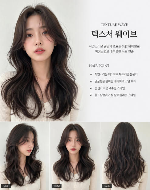 텍스처 웨이브 — 손질한 듯 안 한 듯