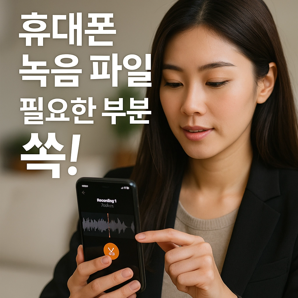 휴대폰 녹음 파일 필요 부분만 저장하는 방법