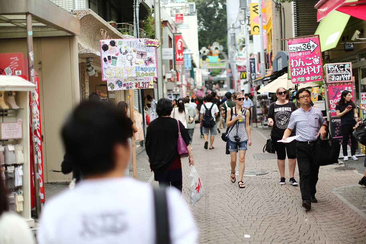 분주한 도쿄 거리풍경