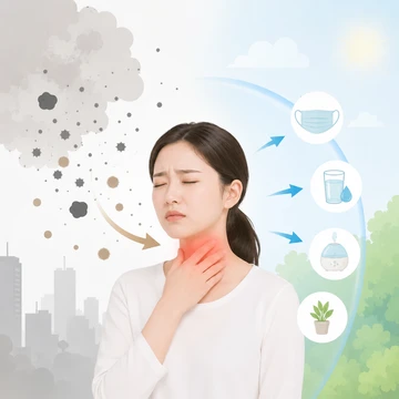 미세먼지로 목이 답답한 이유와 생활 관리 기준8