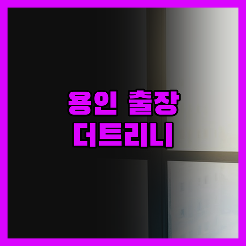 용인 출장용 숙소 베스트 더트리니 어