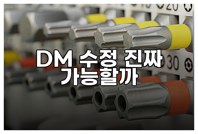 DM 수정 진짜 가능할까