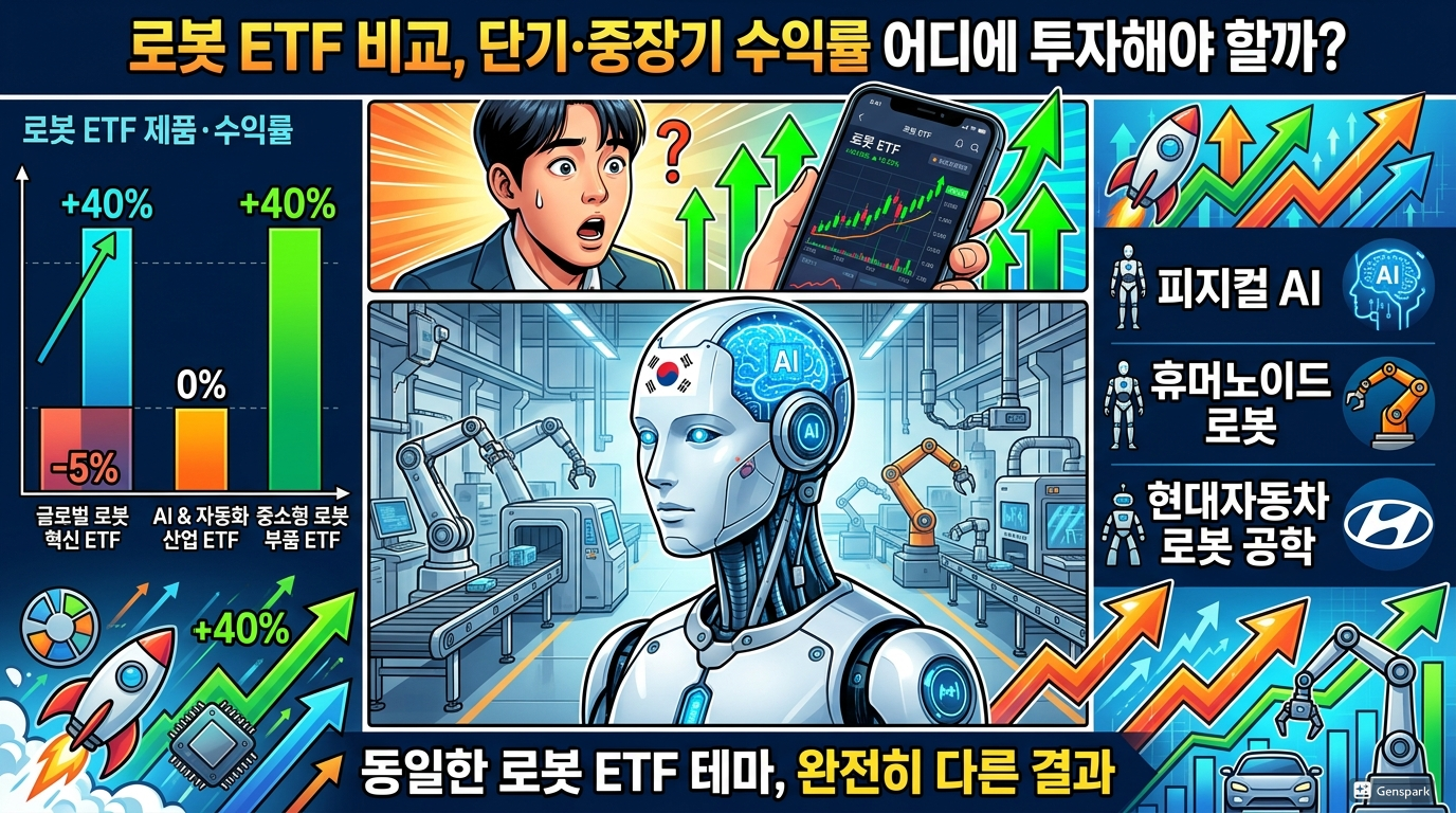 로봇 ETF 비교, 단기&middot;중장기 수익률 어디에 투자해야 할까?