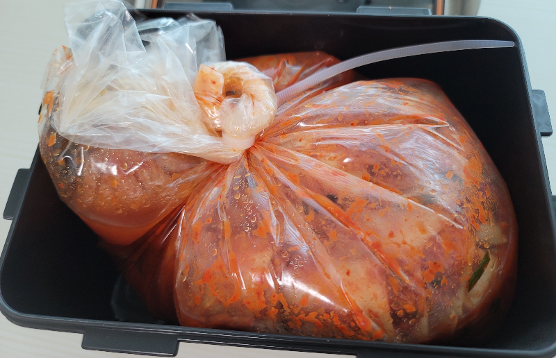 조선호텔 김치통 내부