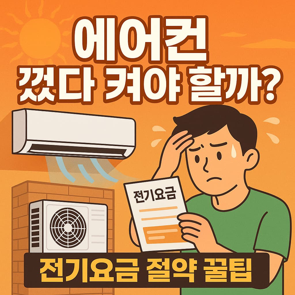 에어컨 껐다 켜야 할까? 전기요금 폭탄 피하는 똑똑한 냉방 전략