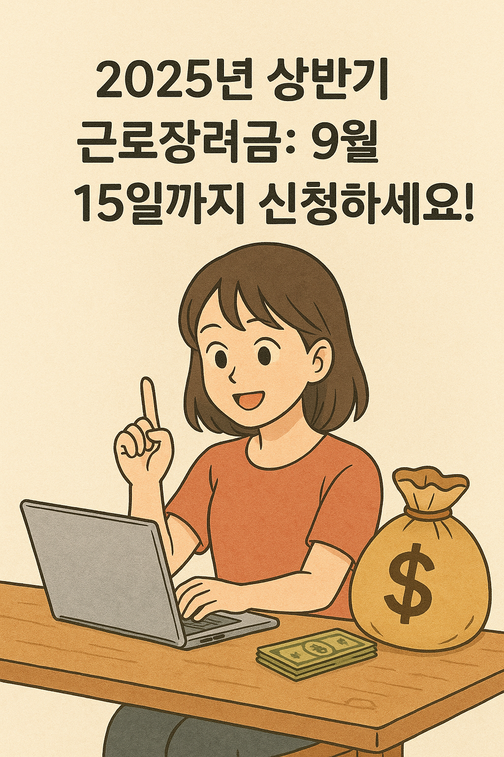 2025년 상반기 근로장려금: 9월 15일까지 신청하세요!