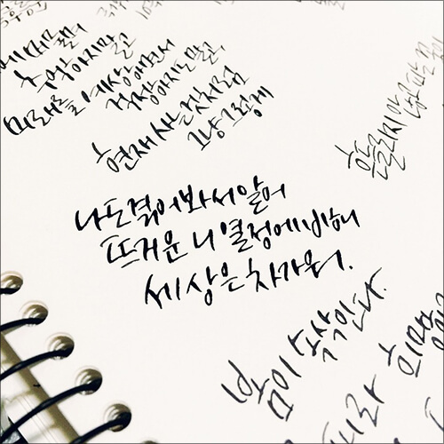 한글 문장이 있는 노트