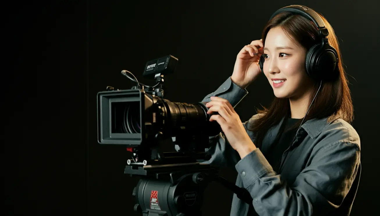 영상을 촬영하는 여성