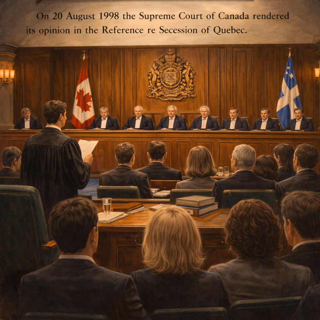 Reference re Secession of Quebec (Canada, 1998) 핵심 정리: “분리독립”은 가능할까?