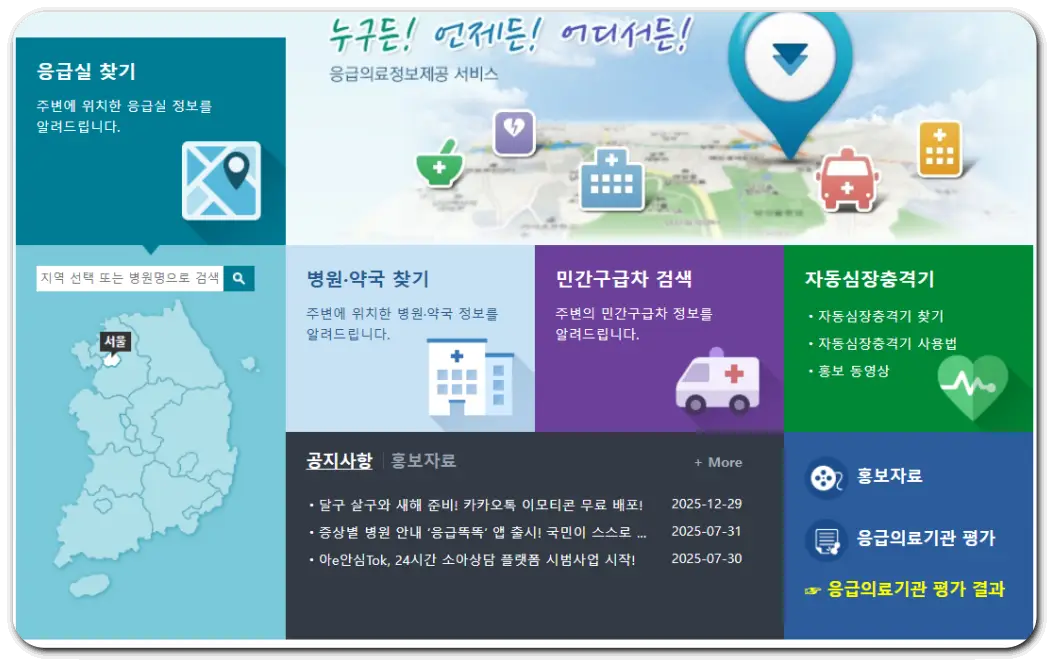 의료포털 E-GEN 메일화면
