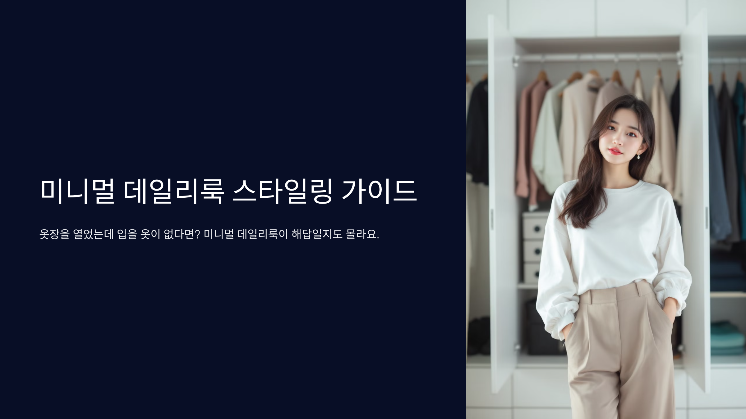 미니멀 데일리룩 스타일링 가이드