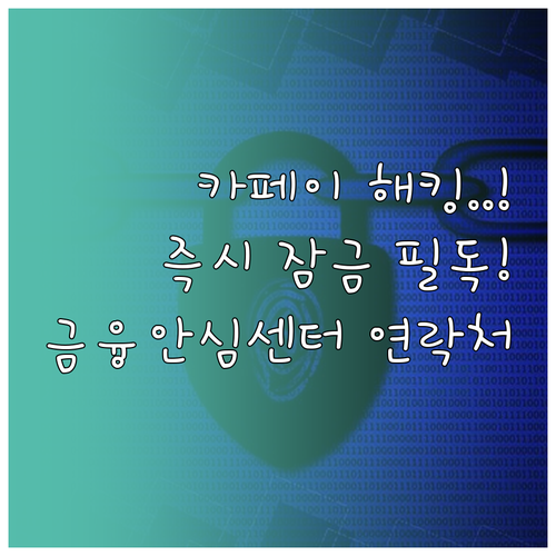 카카오페이 계정 분실 도난 즉시 잠금..