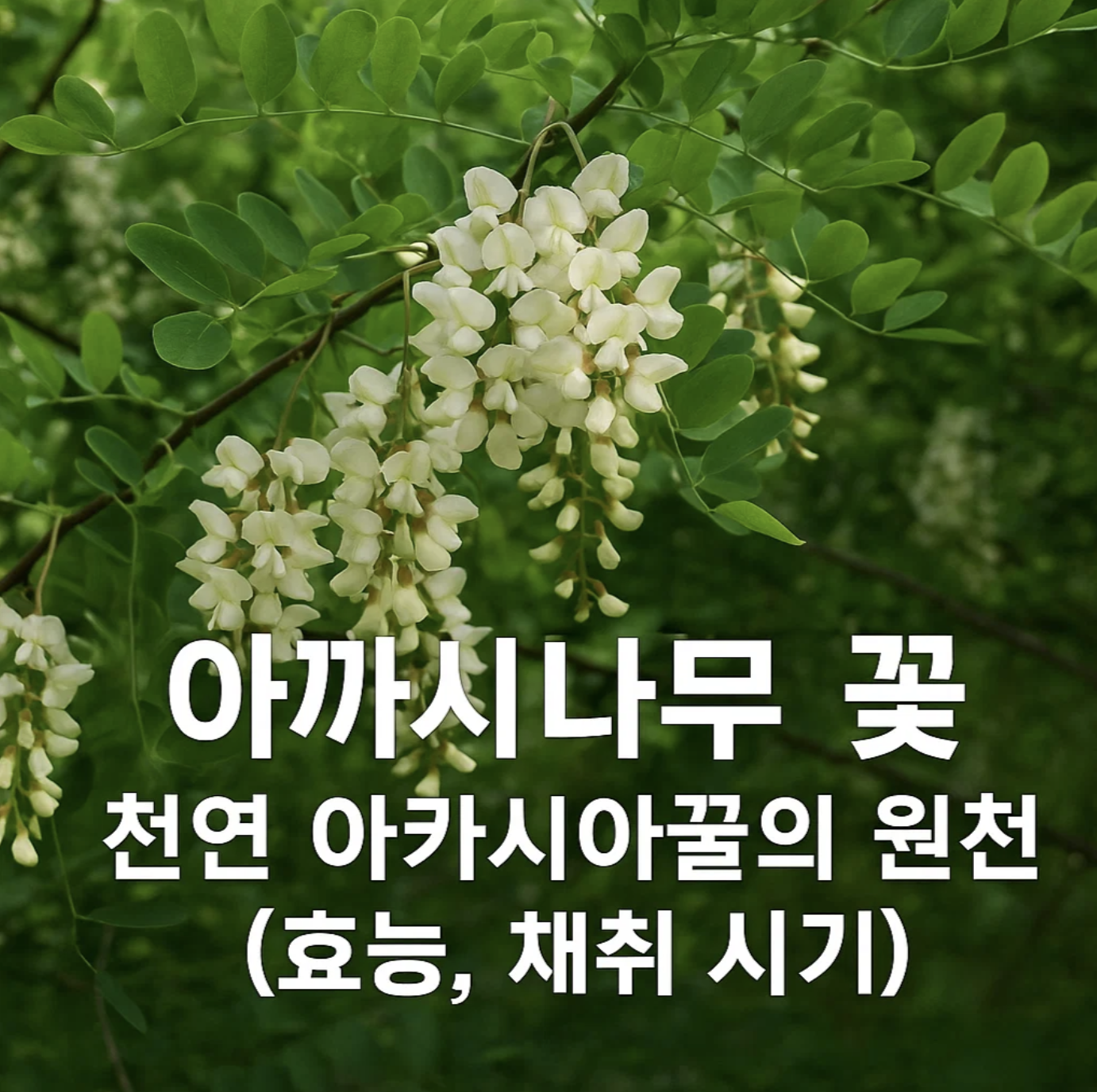 아까시나무 꽃, 천연 아카시아꿀의 원천 (효능, 채취 시기)