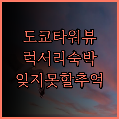 도쿄 프린스 호텔 도쿄타워 뷰 잊지 