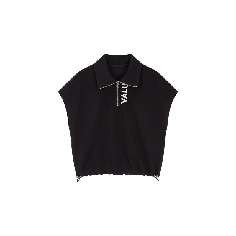 보브 자수 레터링 슬리브리스 티셔츠 7113340801171