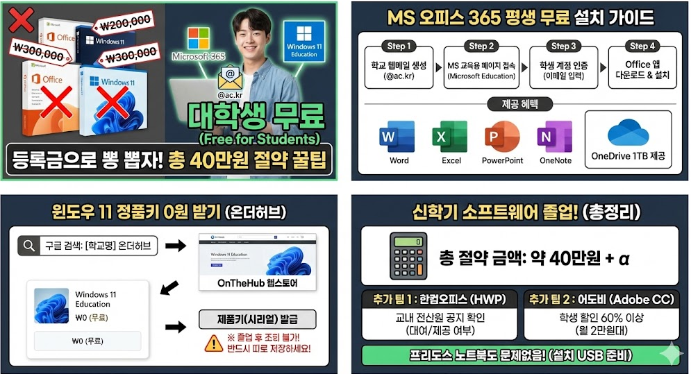 MS 오피스(워드/엑셀) &amp; 윈도우 11 무료 설치 방법