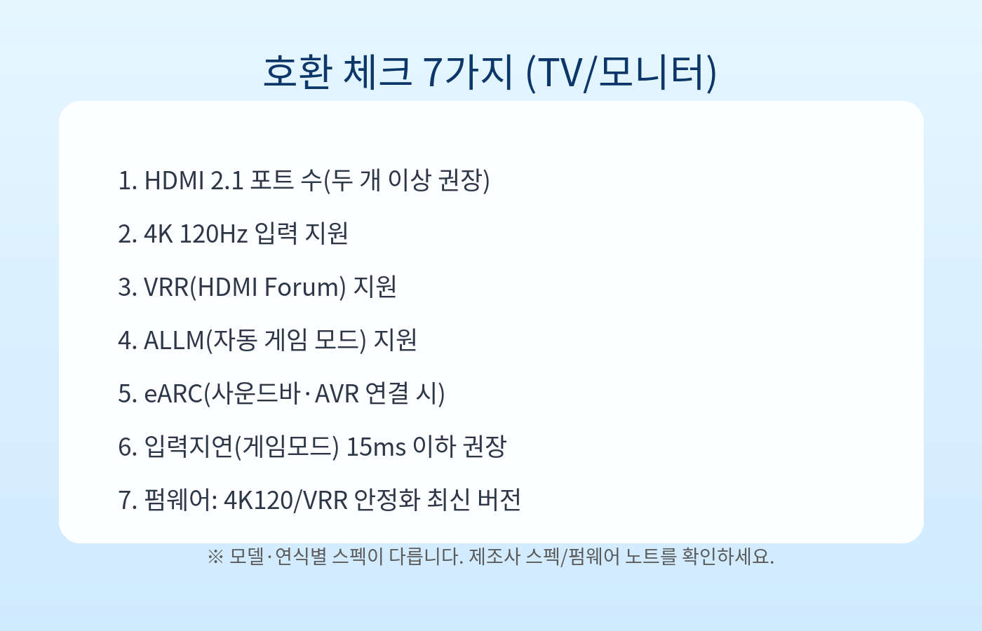 TV/모니터 호환 체크 7가지(구매 전&middot;세팅 전 필수)