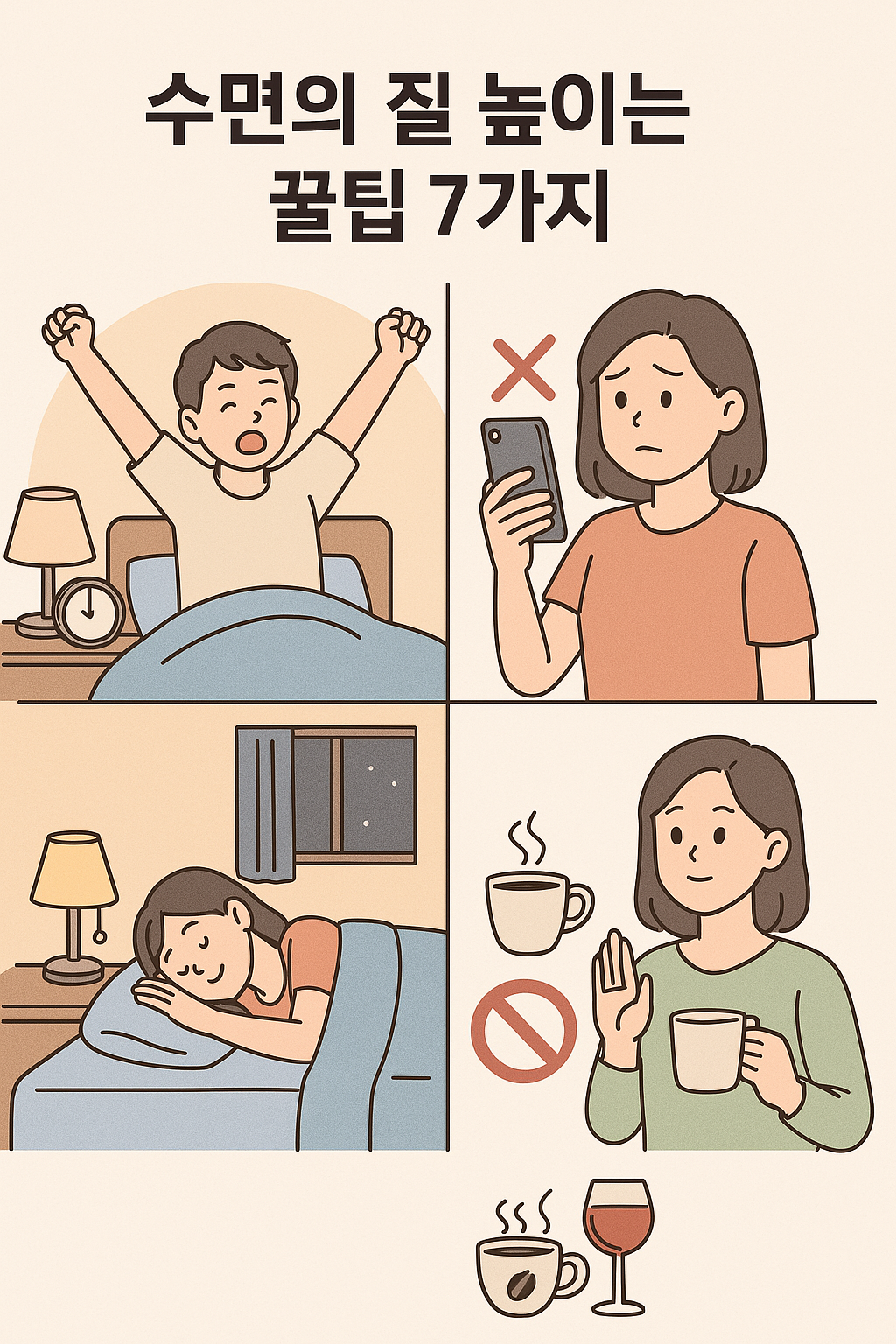 수면의 질 높이는 꿀팁 7가지