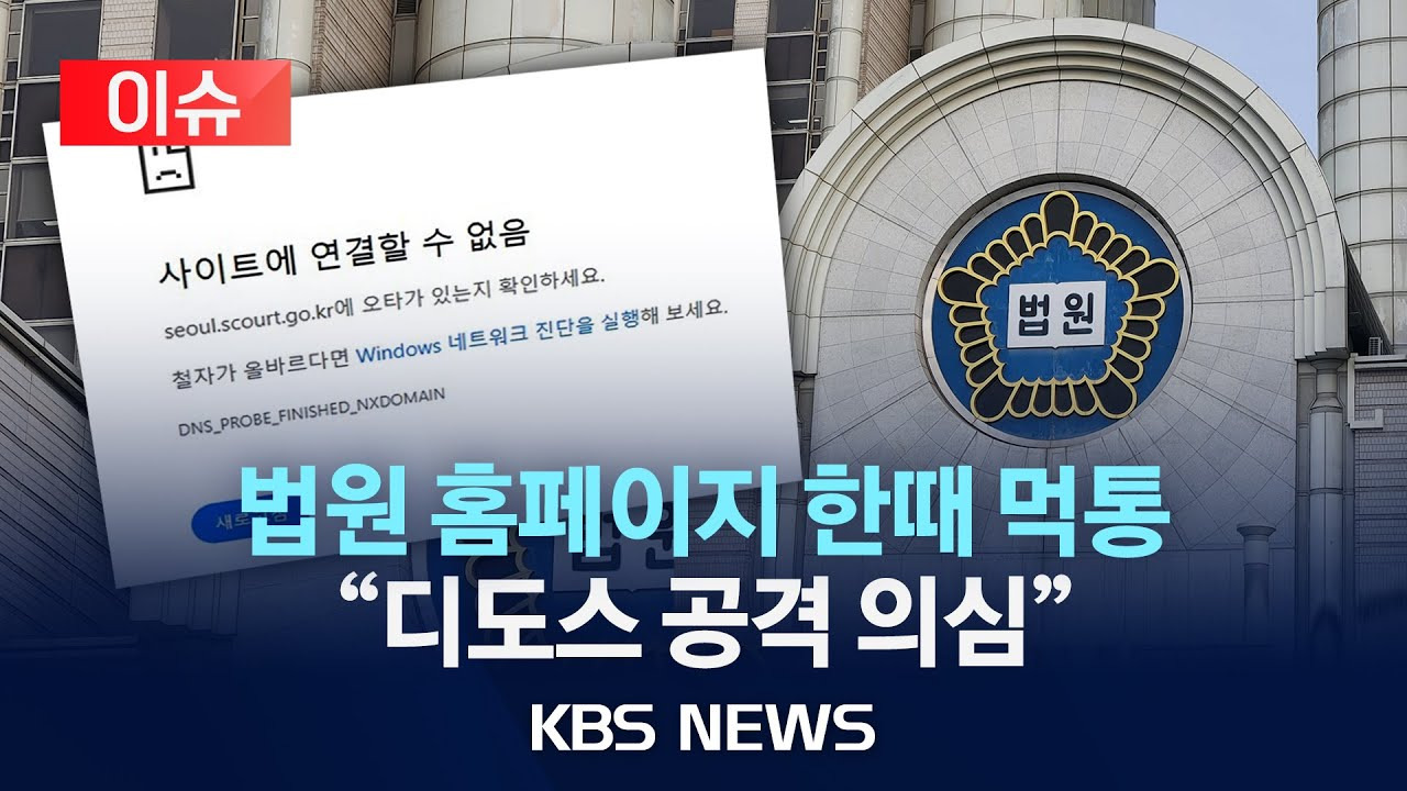 법원 홈페이지 디도스 공격이 뭐야?