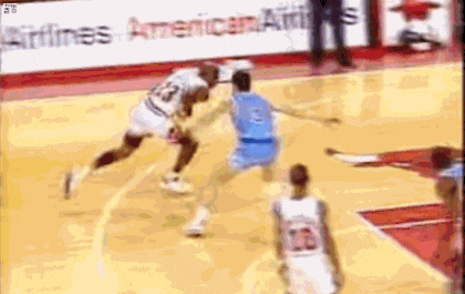 마이클 조던의 신기한 농구 기술들 GIF