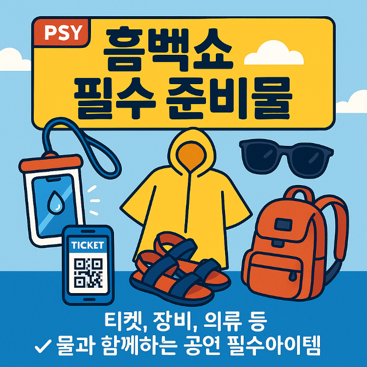 2025 싸이 흠뻑쇼 필수 준비물 체크리스트