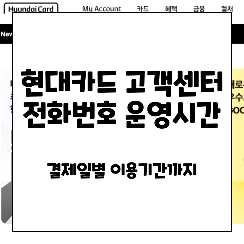 현대카드 고객센터 전화번호