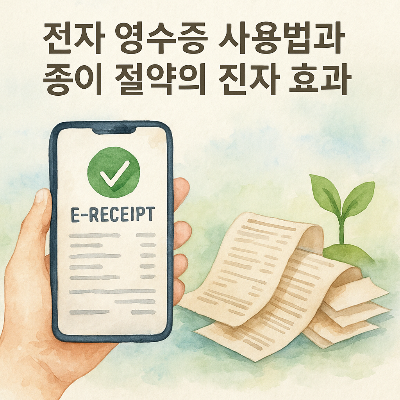 전자 영수증 사용법과 종이 절약의 진짜 효과