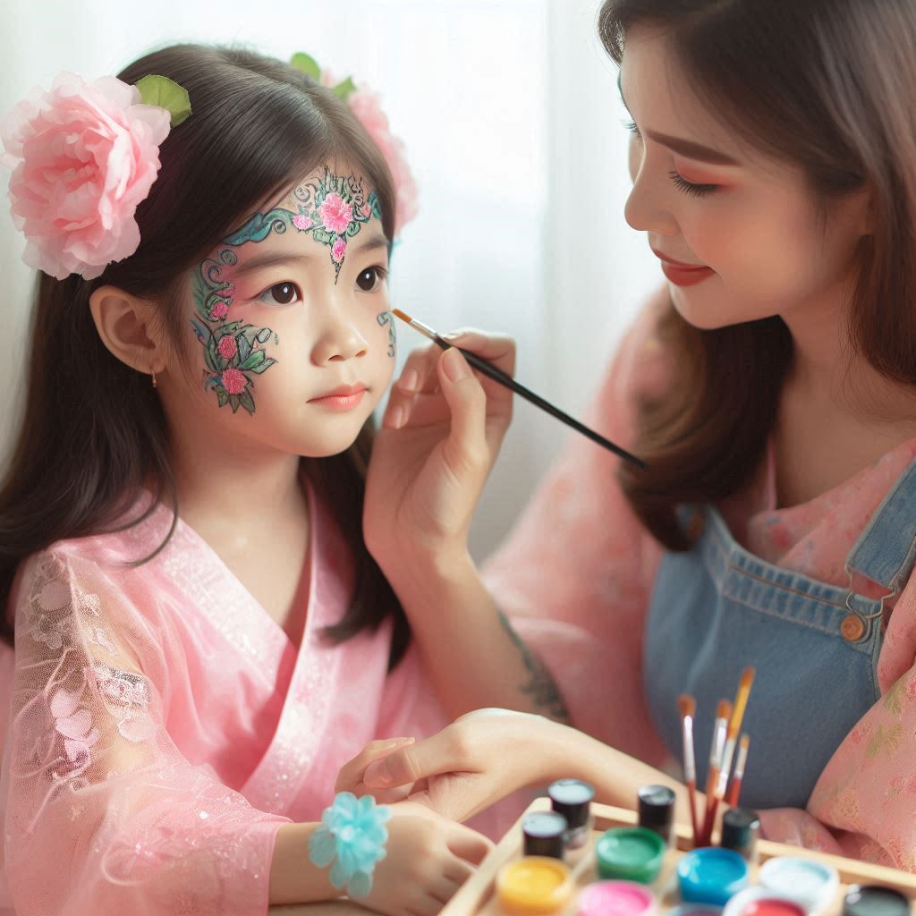 페이스페인팅 그리는 모습4