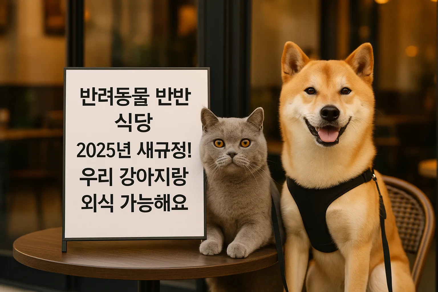 반려동물 동반 식당 2025년 새규정! 우리 강아지랑 외식 가능해요