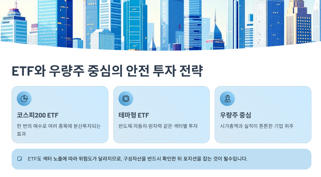ETF와 우량주 중심의 안전 투자 전략