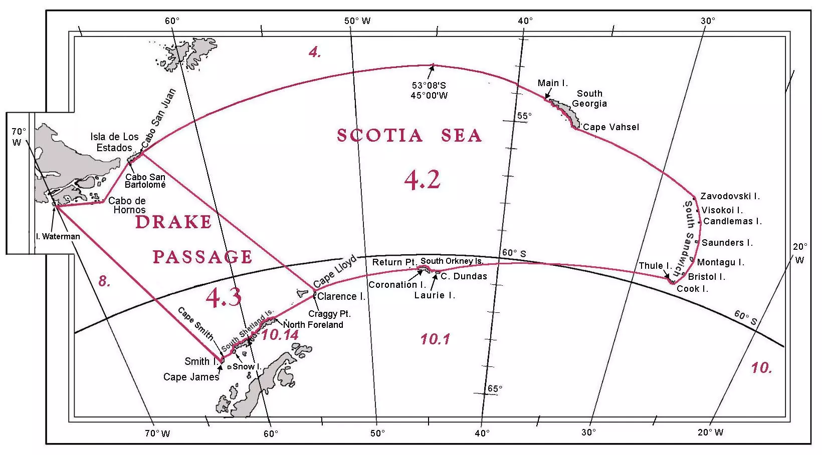 스코티티아 해, 드레이크 해협