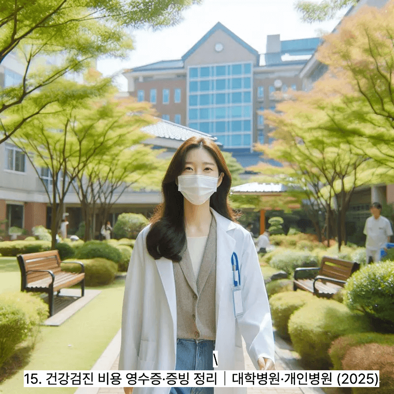 15. 건강검진 비용 영수증&middot;증빙 정리｜대학병원&middot;개인병원 (2025)