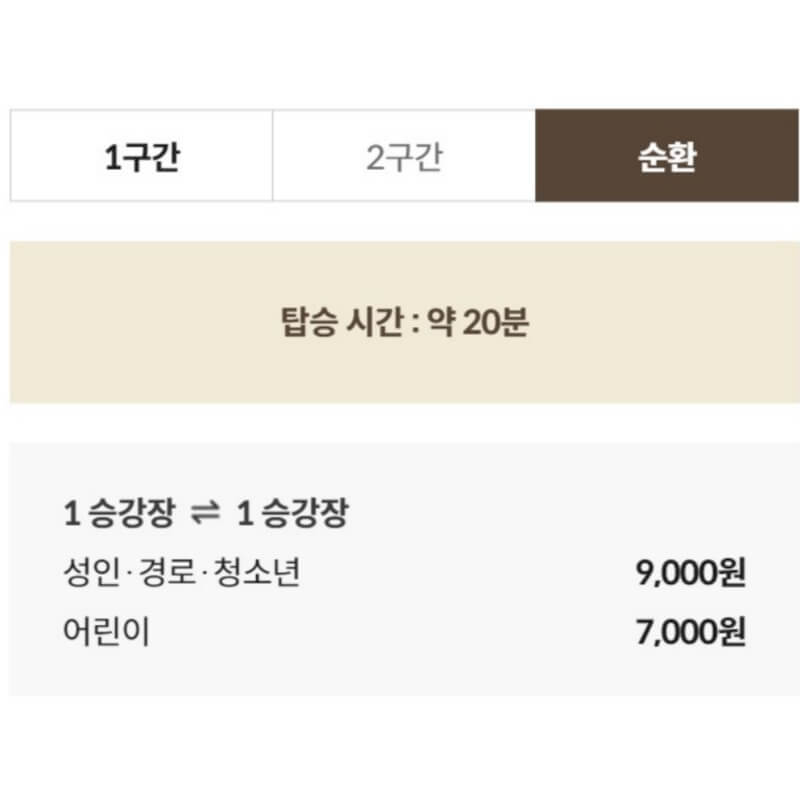 모노레일 요금