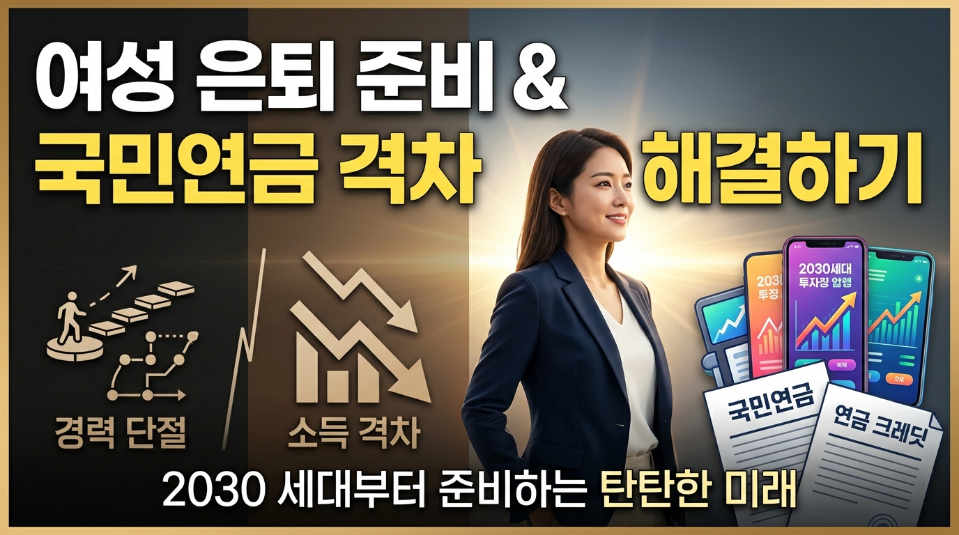 "국민연금 성별 격차의 덫, 여성이 은퇴 후 남성 절반만 받는 진짜 이유와 2030 생존 재테크"