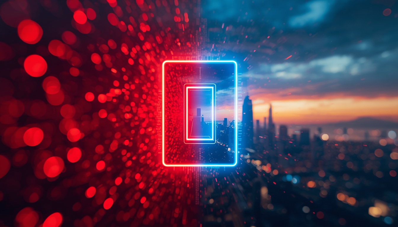 A digital switch flipping to a glowing blue state illuminating a futuristic financial city skyline at dawn symbolizing fundamental utility.