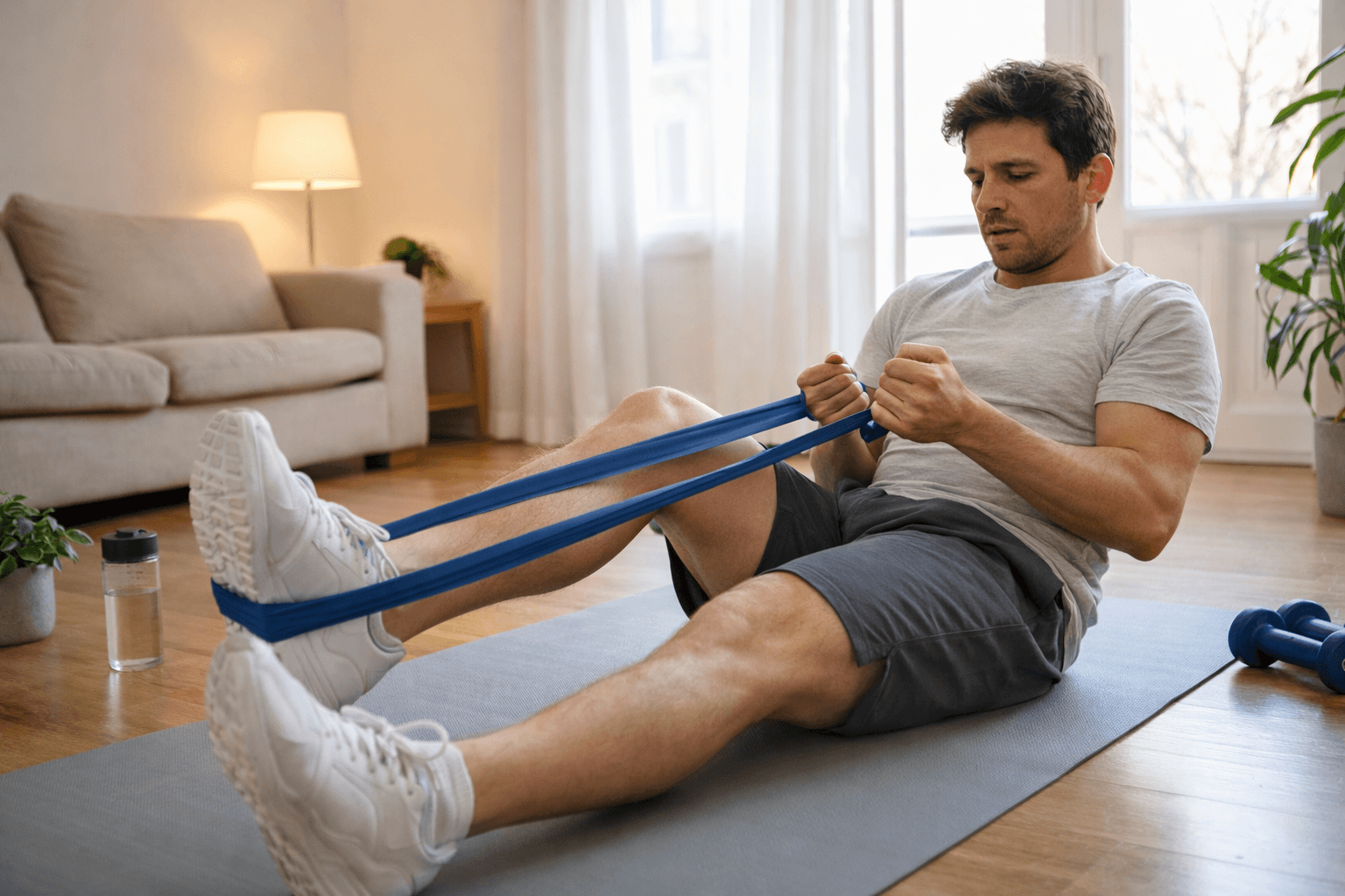 남자가 운동하는 사진