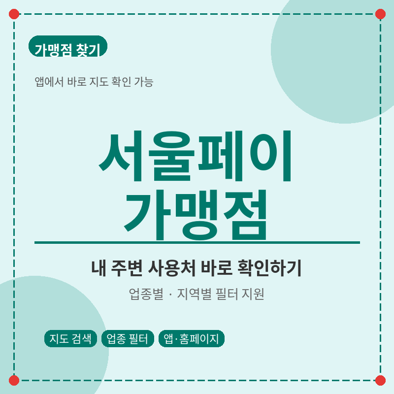 2026 서울페이 가맹점 관련 포스터 사진