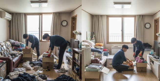 영양 고독사청소 및 정리중