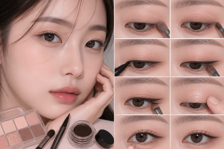 눈이 커 보이는 무쌍 메이크업
