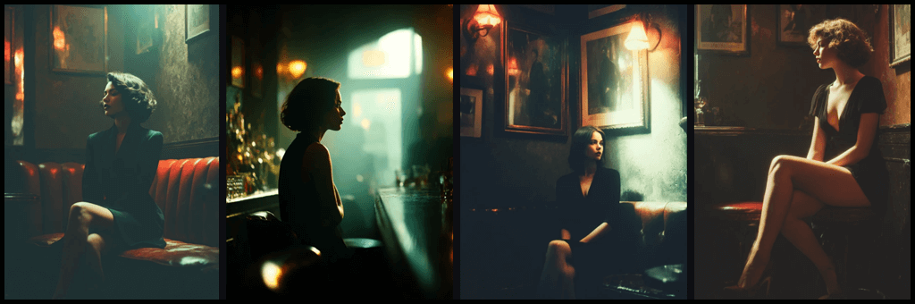 low key lighting을 활용한이미지 예시 Midjourney