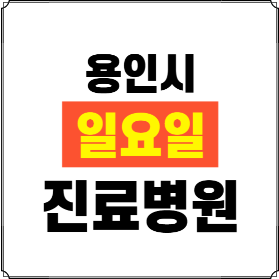 용인시 일요일 진료병원 찾기 ❘ 24시 휴일 주말 응급 야간 심야 문여는 병원