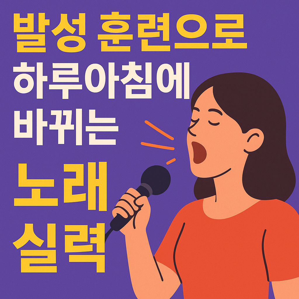 발성 훈련으로 하루아침에 바뀌는 노래 실력 관련 사진