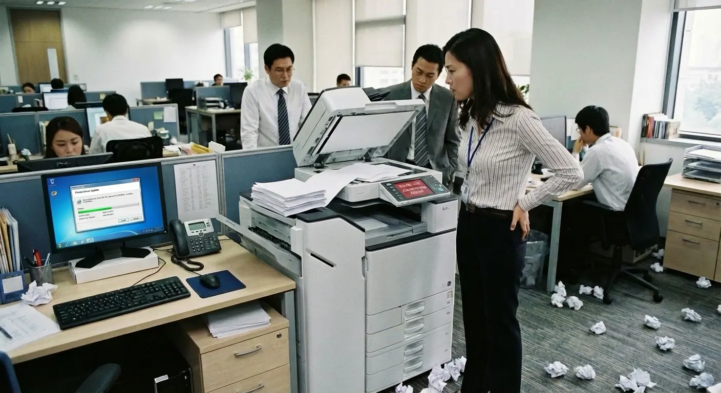 프린터 드라이버 업데이트 화면