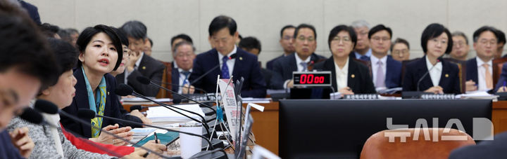 2026년 10월 국정감사에서 질의하는 한지아 의원