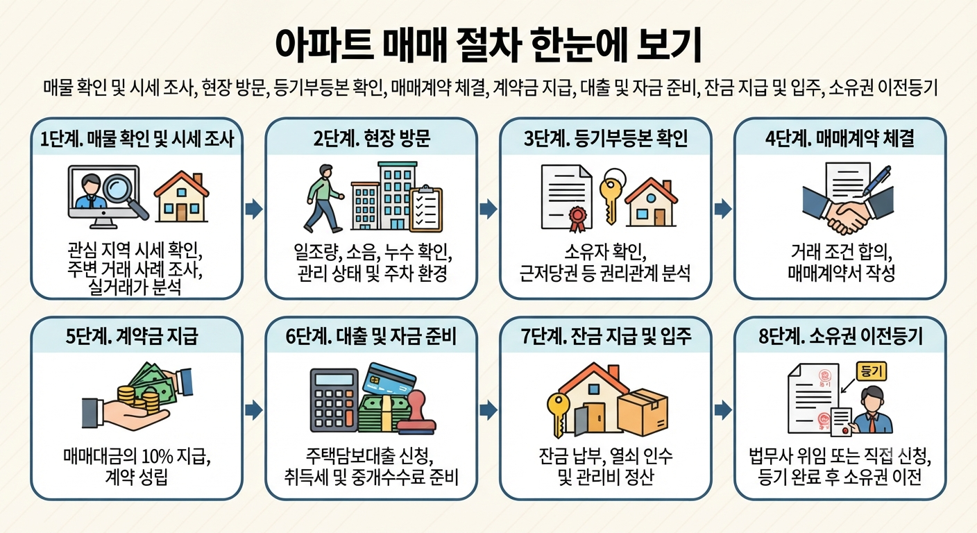 아파트 매매 절차 한눈에 보기