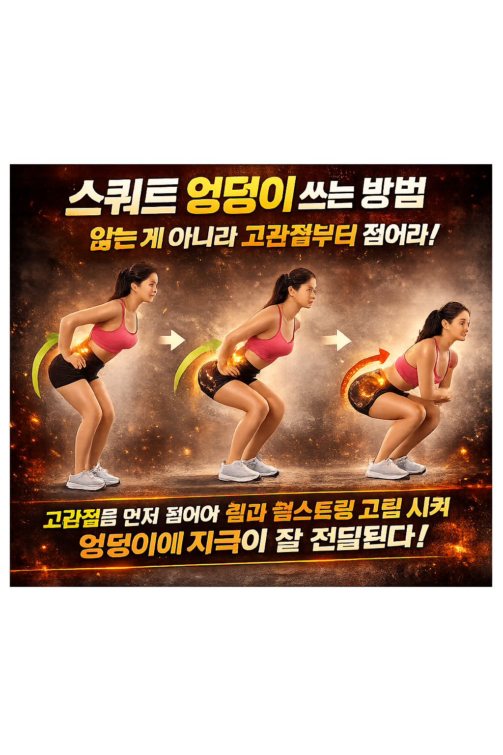 스쿼트 엉덩이 쓰는 방법