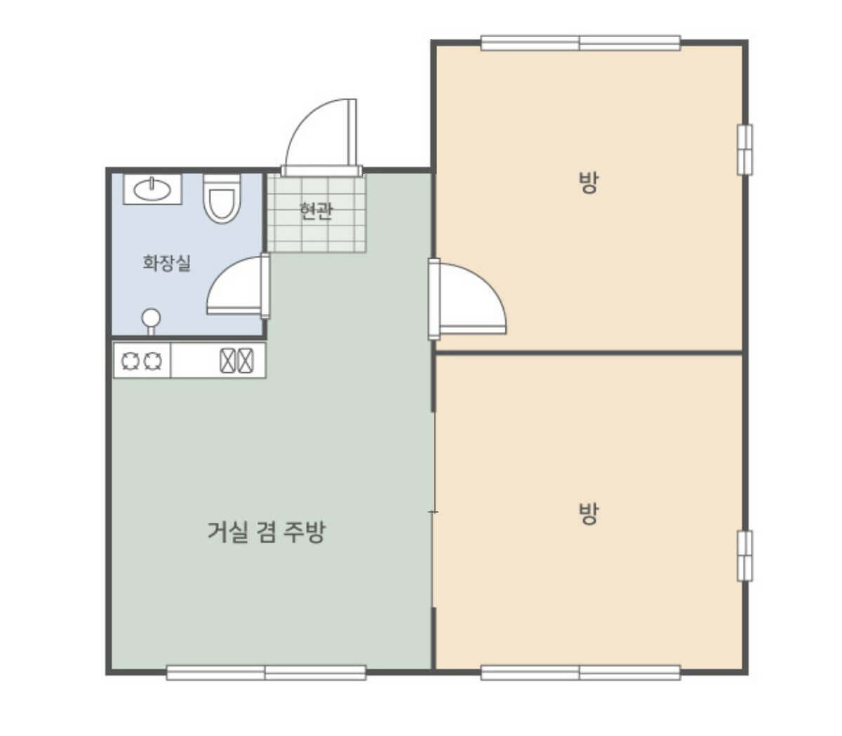 칼봉산자연휴양림 산림휴양관12인실배치도