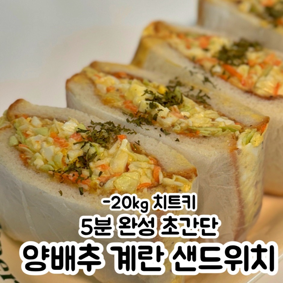 초간단 양배추 계란 샐러드 샌드위치 만들기ㅣ양배추 활용 요리 추천
